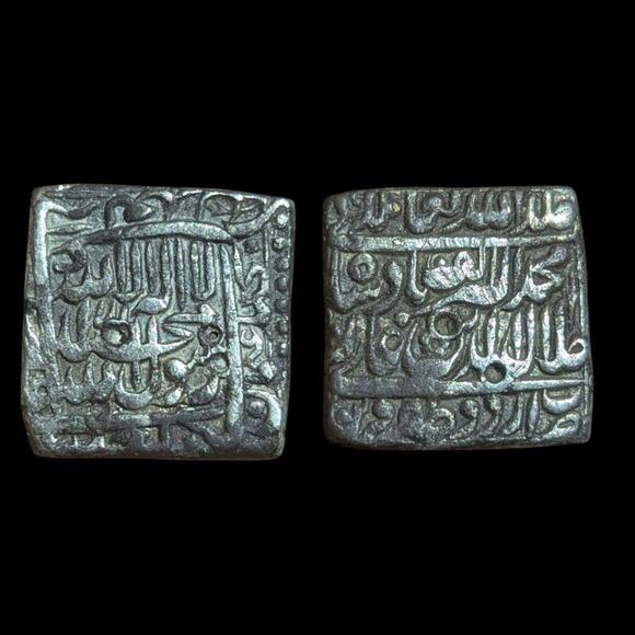 Other | Indian Old Mughal Coin Akbar Silver Rupee Urdu Zafar Quarin ...
